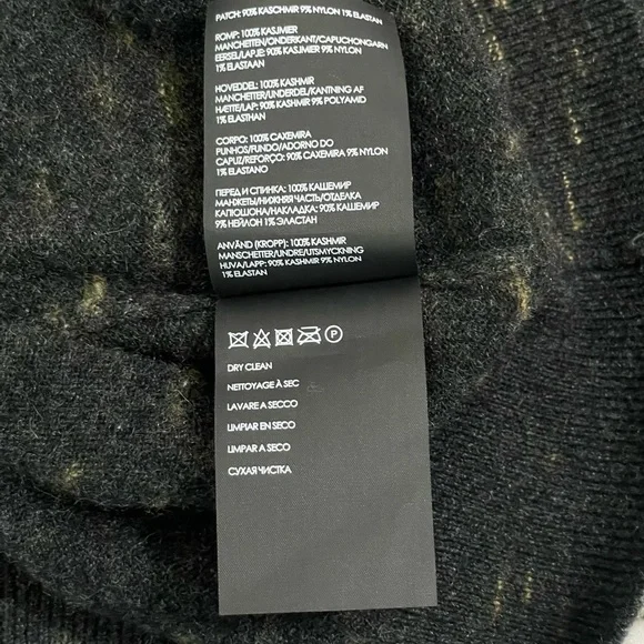 Club Monaco Cashmere Sweater Pullover Hoodie Charcoal Medium - Picture 13 of 13